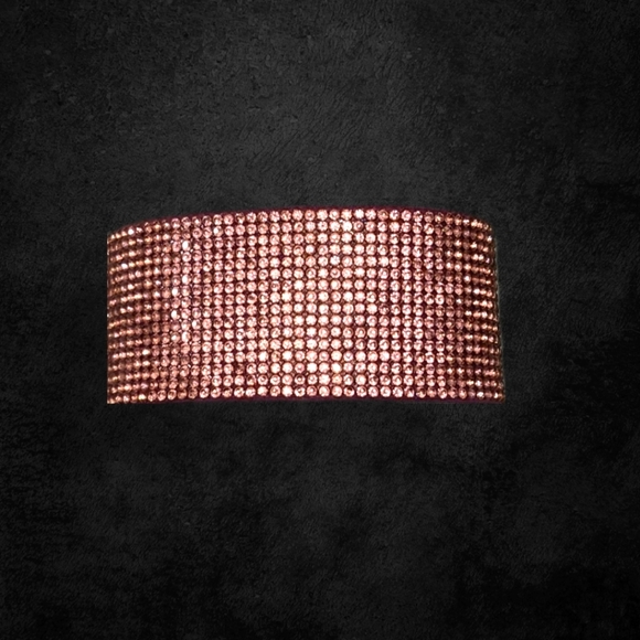 A70 Purple Rhinestone Crystal Bracelet with Magnetic Clasp Soft Flexible - Picture 6 of 11